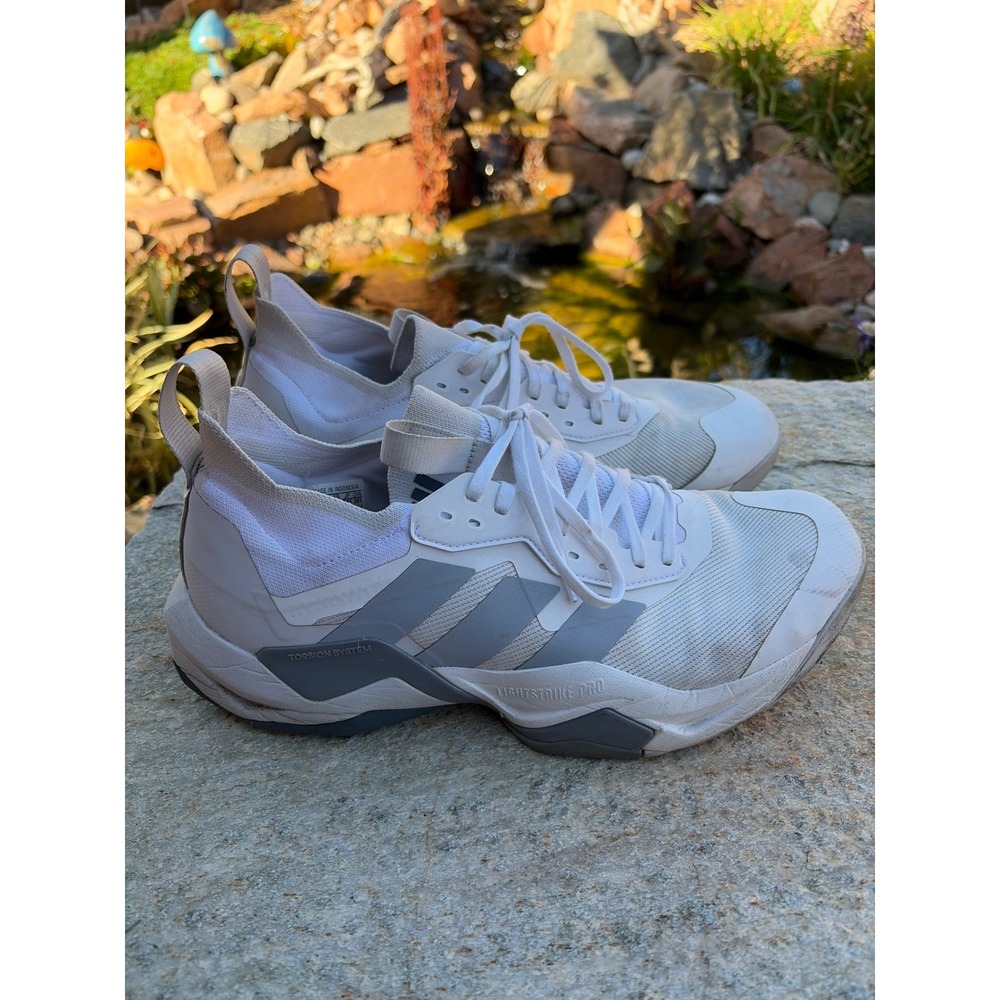 Adidas Dropset 3 Training Shoes White Grey Mens 11.5 JI4196 Lightstrike Pro